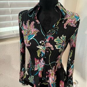 Camille La Vie Top‎ Blouse Ruffle Pleated blouse